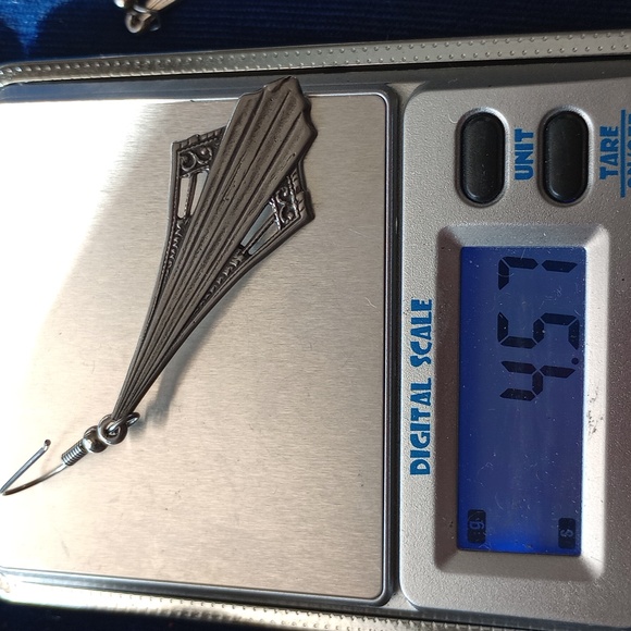 Sterling Silver Art Deco Vintage Style Long Dangle Earrings - Picture 9 of 14